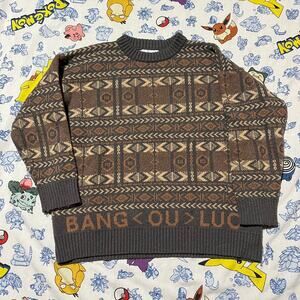Bang Ou Luo Oversized Pattern Sweater